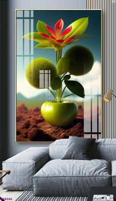 File gốc File tranh bình hoa 5D hoa đẹp BH4244 (trang trí) phòng trẻ em