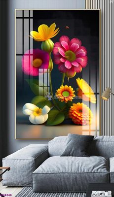 File in trần File tranh bình hoa 5D hoa đẹp BH4246 (bản gốc) bầu trời