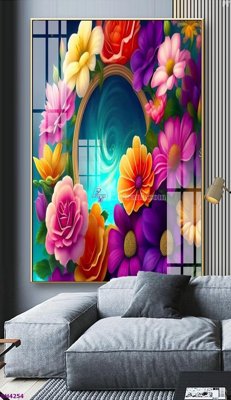 File tranh gốc PSD File tranh bình hoa 5D hoa đẹp BH4254 còn nguyên layer