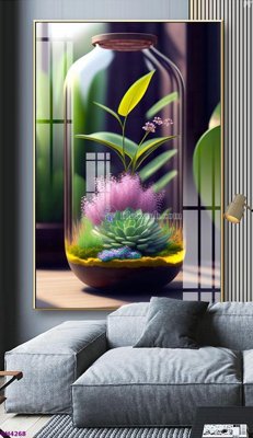Download file File tranh bình hoa 5D hoa đẹp BH4268 (gốc) in mica cao cấp