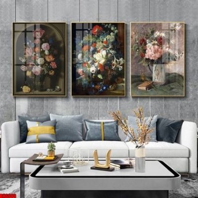 Tải file tranh gốc File tranh bộ 3 bình hoa phong cách cổ điển BH6000 chất lượng cao