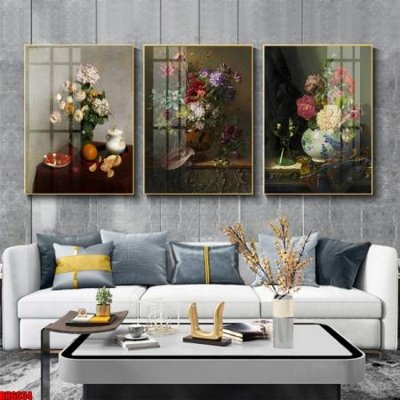 Tải file gốc in lụa File tranh bộ 3 bình hoa phong cách cổ điển BH6034 siêu nét