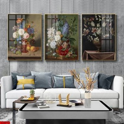 Tải file File tranh bộ 3 bình hoa phong cách cổ điển BH6043 (gốc) làm tranh treo tường