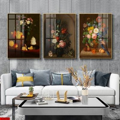 File PSD in ấn File tranh bộ 3 bình hoa phong cách cổ điển BH6059 (chất lượng cao)