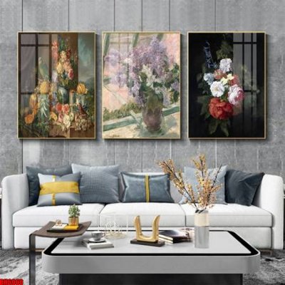 File tranh PSD File tranh bộ 3 bình hoa phong cách cổ điển BH6060 chất lượng cao