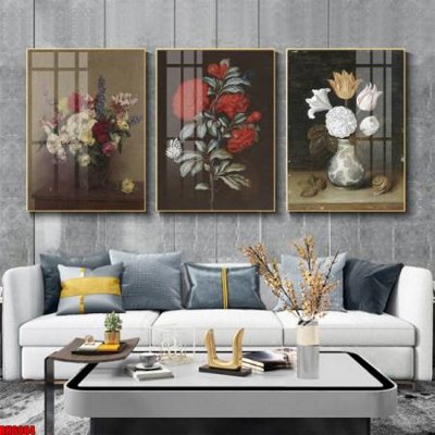 Tải file File tranh bộ 3 bình hoa phong cách cổ điển BH6084 (gốc) chủ đề tôn giáo