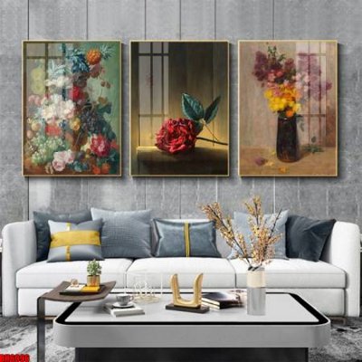 Mua file gốc File tranh bộ 3 bình hoa phong cách cổ điển BH6096 (in ấn) tại Filetranh.com
