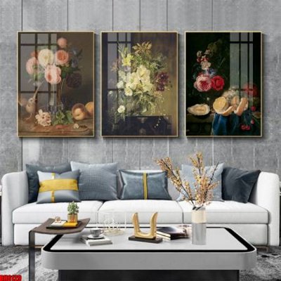 File in lụa File tranh bộ 3 bình hoa phong cách cổ điển BH6129 (tân cổ điển) File tranh bộ 3 bình hoa phong cách cổ điển BH6129