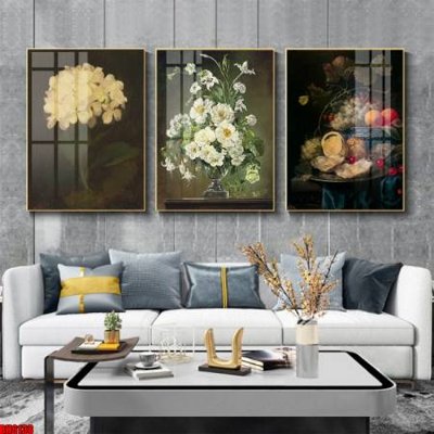 File ảnh File tranh bộ 3 bình hoa phong cách cổ điển BH6138 (gốc) in poster