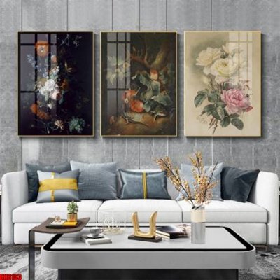 Tải file File tranh bộ 3 bình hoa phong cách cổ điển BH6153 (PSD) cho in ấn quảng cáo