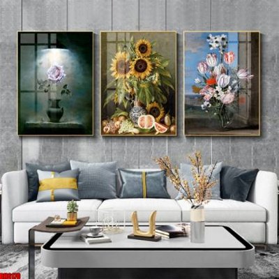 File gốc File tranh bộ 3 bình hoa phong cách cổ điển BH6170 (chủ đề hiện đại) trang trí