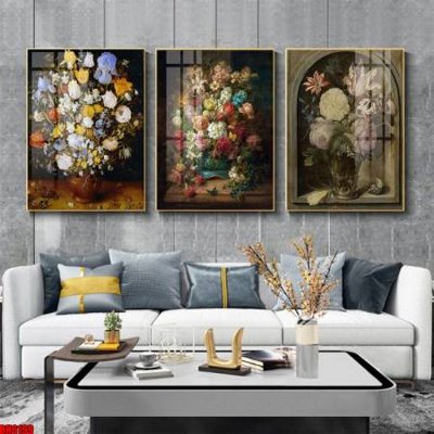 File tranh gốc PSD File tranh bộ 3 bình hoa phong cách cổ điển BH6199 còn nguyên layer