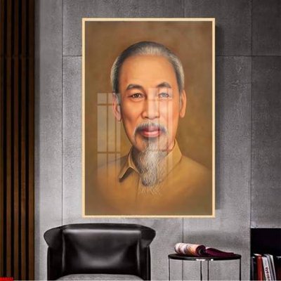 File in trần File in tranh bác hồ chất lượng cao BH8012 (bản gốc) mây trời