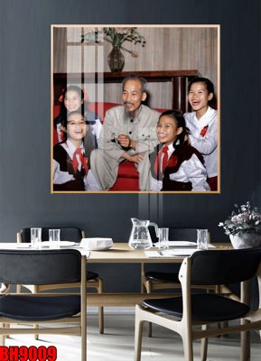 File gốc in tráng gương File in tranh bác hồ chất lượng cao BH9009 chi tiết