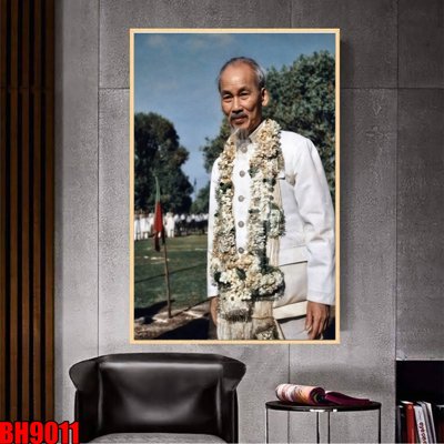 File in trần File in tranh bác hồ chất lượng cao BH9011 (bản gốc 3D) sống động