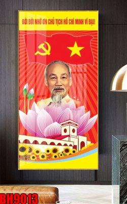 Download file gốc File in tranh bác hồ chất lượng cao BH9013 (in lụa) tranh 3D