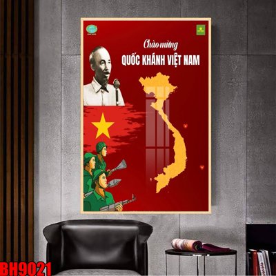 Ảnh gốc File in tranh bác hồ chất lượng cao BH9021 (độ nét cao) in mica