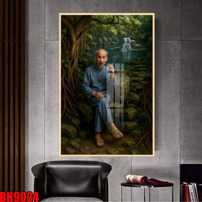 File in ấn File in tranh bác hồ chất lượng cao BH9024 chuyên nghiệp