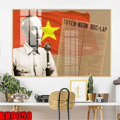 File ảnh File in tranh bác hồ chất lượng cao BH9058 (gốc) in backdrop sự kiện
