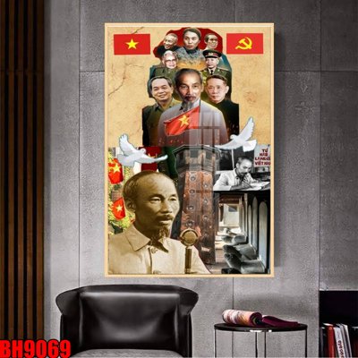 Chi tiết file tranh tráng gương File in tranh bác hồ chất lượng cao BH9069 (ảnh gốc)