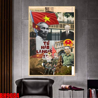 File tranh trang trí File in tranh bác hồ chất lượng cao BH9084 (tải file gốc)
