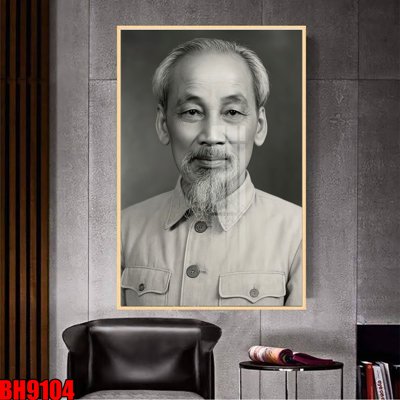 File tranh gốc PSD File in tranh bác hồ chất lượng cao BH9104 còn nguyên layer