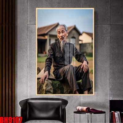 Hình ảnh file gốc in trần nhà File in tranh bác hồ chất lượng cao BH9107