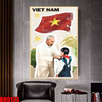 Tải file File in tranh bác hồ chất lượng cao BH9133 (ảnh gốc) in gạch men