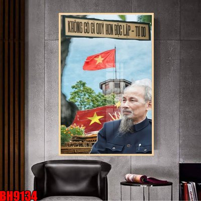File gốc File in tranh bác hồ chất lượng cao BH9134 (phong cách) cổ điển
