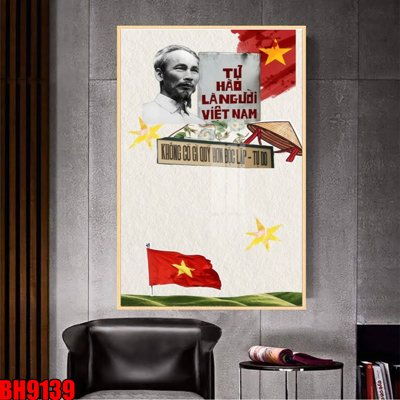 File tranh File in tranh bác hồ chất lượng cao BH9139 (bản gốc) in lụa 5D