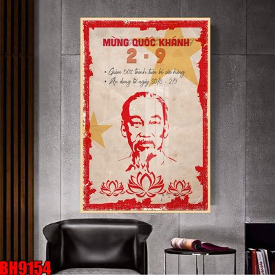 File tranh File in tranh bác hồ chất lượng cao BH9154 (gốc) in backlit film