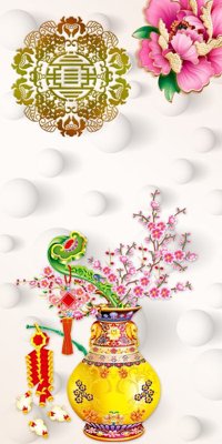 File gốc File tranh bình hoa BHY1 (ảnh chi tiết) để in trần