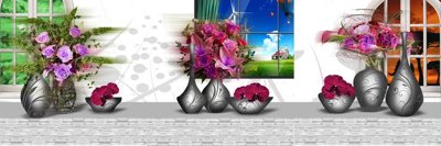 File gốc in ấn File tranh bình hoa BHY105 độ phân giải cao