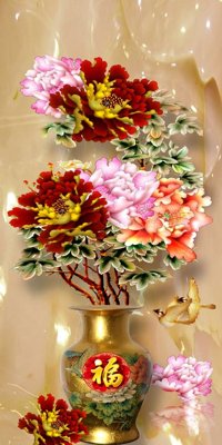 File tranh File tranh bình hoa BHY151 (ảnh gốc) in trần nhà