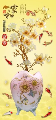 File ảnh File tranh bình hoa BHY154 (gốc) cho trang trí nội thất