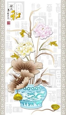 File tranh gốc File tranh bình hoa BHY160 (bản quyền) Filetranh.com