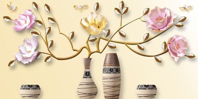 File gốc File tranh bình hoa BHY168 (in lụa) cao cấp