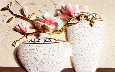 Download file gốc File tranh bình hoa BHY176 (in lụa) hoa lá