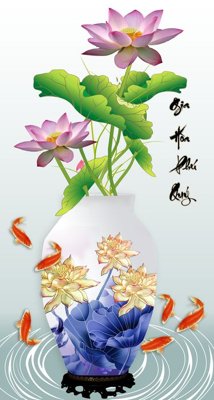 File tranh File tranh bình hoa BHY196 (bản gốc) treo tường