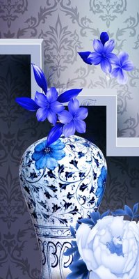 Chi tiết file tranh tráng gương File tranh bình hoa BHY20 (ảnh gốc)