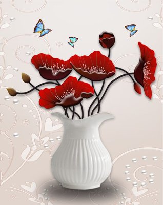 Tải về file tranh gốc File tranh bình hoa BHY201 (để in quảng cáo)