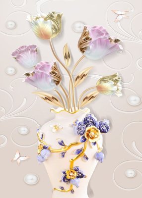 Tải về hình ảnh gốc File tranh bình hoa BHY227 sắc nét