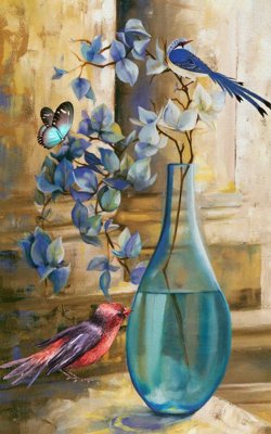 File tranh gốc File tranh bình hoa BHY232 (bản quyền) file PSD