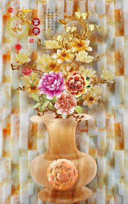 Tệp tin gốc File tranh bình hoa BHY234 (chất lượng) File tranh bình hoa BHY234