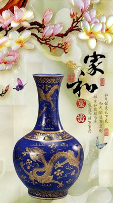 File in trần File tranh bình hoa BHY250 (file gốc) xuyên sáng