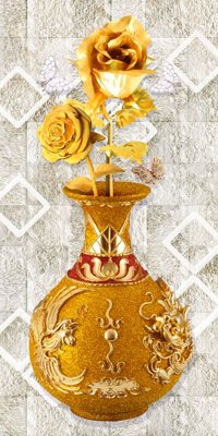 File gốc File tranh bình hoa BHY253 (in 3D) nghệ thuật