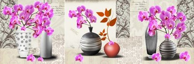 File gốc File tranh bình hoa BHY271 (in lụa) hoa văn cổ điển