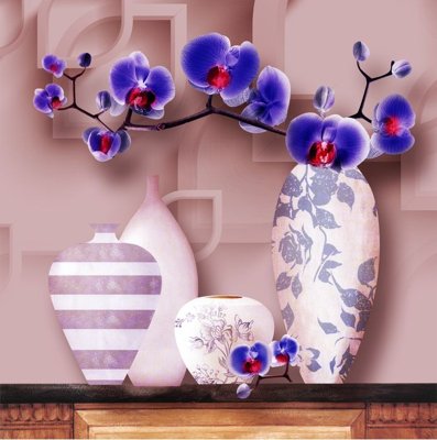 File gốc File tranh bình hoa BHY285 (phong cách) cổ điển