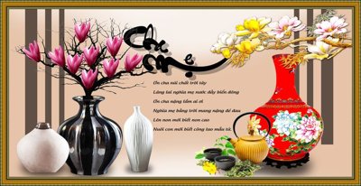 File tranh File tranh bình hoa BHY287 (bản gốc) in lụa 3D