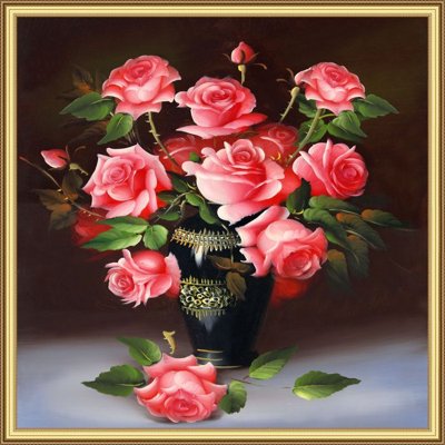 File in lụa File tranh bình hoa BHY288 (tân cổ điển) File tranh bình hoa BHY288